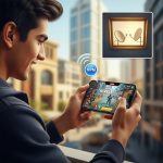 جوانی در ایران در حال بازی Marvel Rivals با گوشی موبایل و استفاده از VPN برای رفع مشکل اتصال.